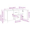 vidaXL Servírovacia skriňa Staré drevo 100 x 36 x 60 cm