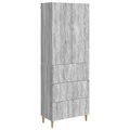 vidaXL Sada skríň 2 ks 66 x 34,5 x 90 cm Kompozitné drevo Sivý Sonoma