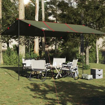 vidaXL Kempingová plachta olivovo zelená 451x420 cm vodotesná
