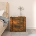 vidaXL Nástenný nočný stolík dymový dub 50x36x47 cm