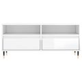vidaXL TV skrinka lesklá biela 100x34,5x44,5 cm kompozitné drevo