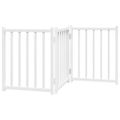 vidaXL Brána pre psa skladacia 3 panely 150 cm masívne jedľové drevo