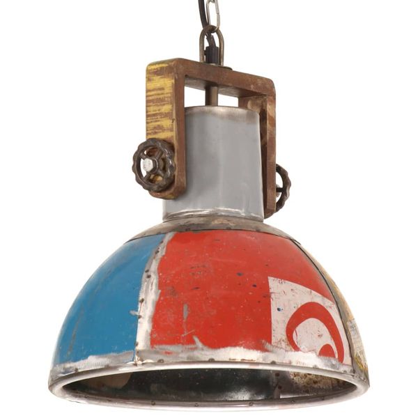 vidaXL Industriálna okrúhla závesná lampa 25 W farebná 30 cm E27