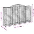 vidaXL Oblúkové gabiónové koše 12ks 300x50x160/180cm pozink. železo