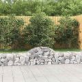 vidaXL Oblúkový gabionový kôš 14 ks 200x30x40/60 cm pozinkované železo