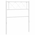 vidaXL Kovové náhradné čelo postele biele 80 cm
