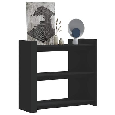 vidaXL Konzolový stolík čierny 100x35x90 cm kompozitné drevo