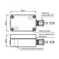 Spínač súmrakový F&F AZ-112 PLUS, 2-1000lux, 16A, 230V, s externým čidlom, IP65, sivý, na DIN