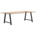 vidaXL Nohy k jedálenskému stolu v tvare A, 2 ks, antracitové, 100 x (72-73) cm, oceľ