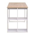 vidaXL Písací stôl 120x60x75 cm, dubová a biela farba