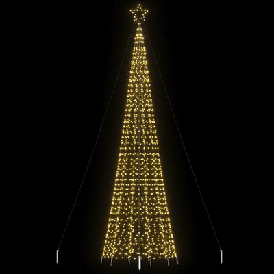 vidaXL LED vianočný stromček s hrotmi 1534 LED teplá biela 500 cm