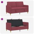 vidaXL Sofa s úložným priestorom Víno červené 152 x 78 x 87 cm
