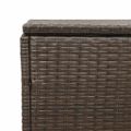 vidaXL Záhradný úložný box Hnedý 110x50x58 cm Poly ratan