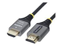 Startech - Prémiový vysokorýchlostný - HDMI kábel s ethernetom - HDMI s kolíkmi (samec) na HDMI s kolíkmi (samec) - 50 cm - tienený - čierna a strieborná - podpora 1440p (UWQHD) 144Hz, podpora 4K60Hz, Audio Return Channel (ARC), pletený, podpora HDR10, ultra flexibilný, rýchlosť prenosu dát až 18 Gbps, high-flex, pasívny