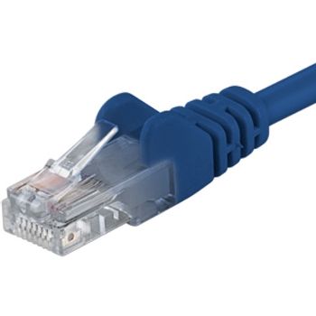 PremiumCord Patch kábel UTP RJ45-RJ45 level 5e 0.5m modrá