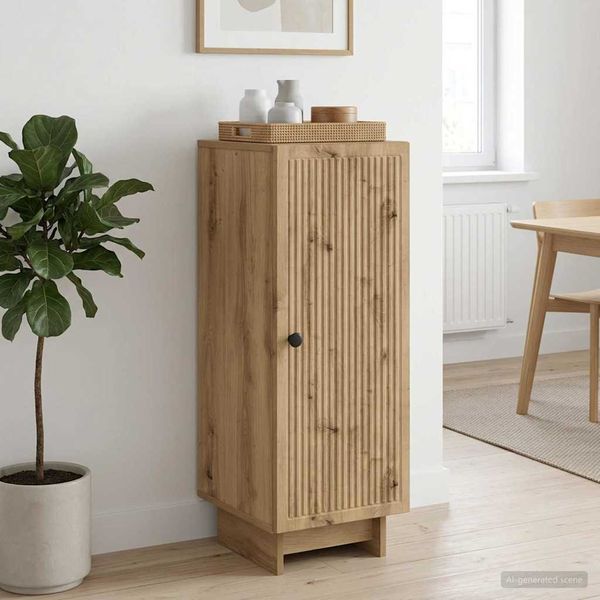 vidaXL Servírovacia skriňa Dub artisan 33 x 34,5 x 90 cm