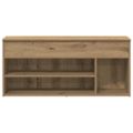 vidaXL Lavička na topánky Artisan Dub 102x30,5x45 cm Konštrukčné drevo