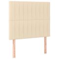 vidaXL Posteľný rám boxspring s matracom krémový 90x190 cm látka