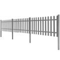 vidaXL Latkový plot so stĺpikmi 3 ks, WPC 600x60 cm