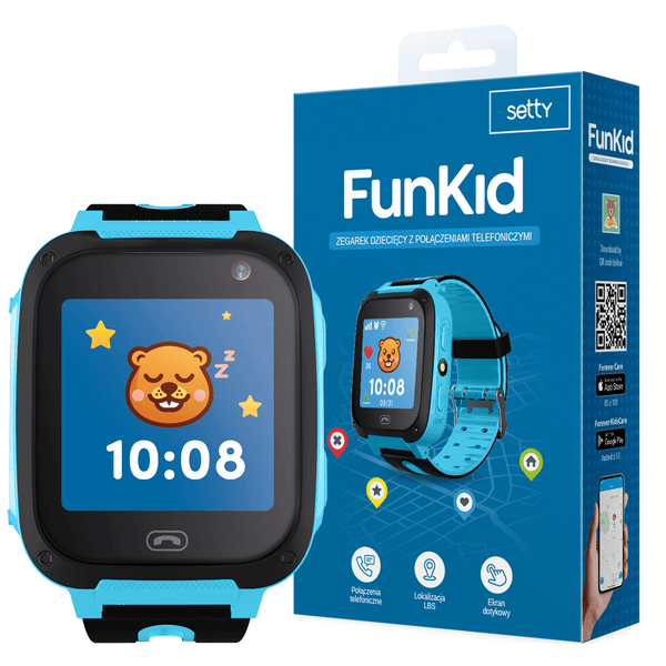 Setty SD-100 FunKids detské inteligentné hodinky, modrá (GSM116919)