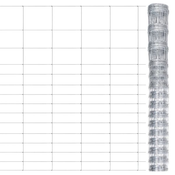 vidaXL Záhradný plot pozinkovaná oceľ strieborný 50x1,6 m