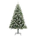 vidaXL Umelý vianočný stromček s umelým snehom 300 LED Teplá biela