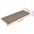 vidaXL Samolepiace nášľapy na schody vzhľad sisalu 15 ks 65x21x4 cm