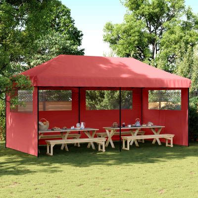 vidaXL Párty stan Vínovo červená 292 x 580 x 315 cm Oxfordská látka