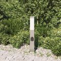 vidaXL Stĺpikové svietidlo so zásuvkou 50 cm nehrdzavejúca oceľ IP44