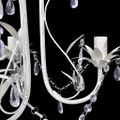 vidaXL Kryštálové závesné stropné lustre 4 ks elegantná biela