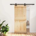 vidaXL Posuvné dvere 90 x 210 cm Masívne borovicové drevo (neupravené)