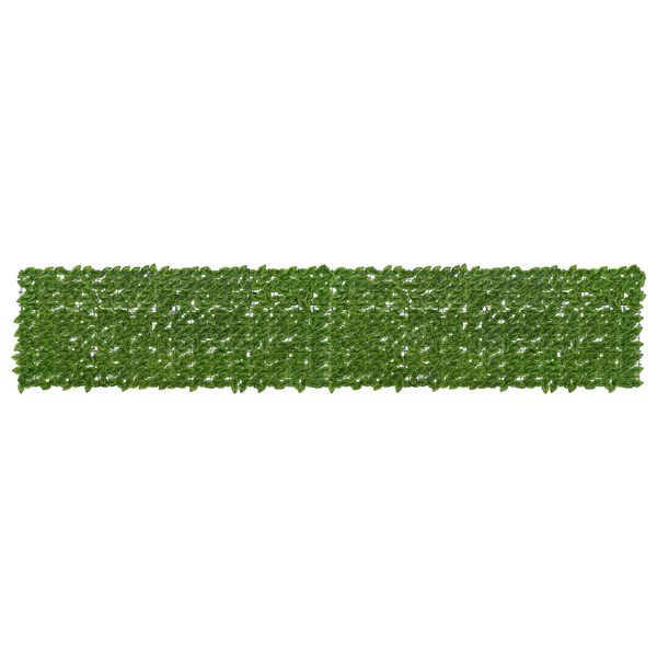 vidaXL Balkónový plôtik s listami Zelená a žltá 400 x 75 cm