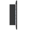 vidaXL LED kúpeľňová zrkadlová skrinka sivá 60x12x45 cm akryl
