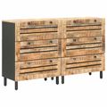vidaXL Úložné skrine 2 ks 120 x 33 x 75 cm Masívne mango drevo