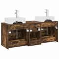 vidaXL Set kabinetov do kúpeľne 3 ks Dymový dub 49,5 x 41 x 62,5 cm