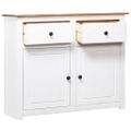 vidaXL Komoda biela 93x40x80 cm borovicový masív Panama Range