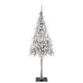vidaXL Vianočný stromček s 150 LED-i Biela 150 cm PE a oceľ