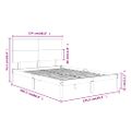 vidaXL Posteľný rám čierny borovicový masív 120x200 cm