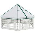 vidaXL 6 panelový psí výbeh 177,5 x 154,5 x 112 cm Plast Biela