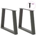 vidaXL Nohy konferenčného stolíka v tvare V, 2 ks, antracitové, 70 x (42-43,3) cm, oceľ