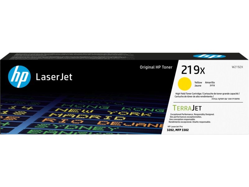 HP 219X, Žltá originálna tonerová kazeta, W2192X
