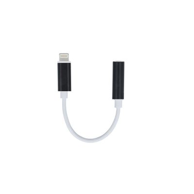 Prispôsobovací adaptér audio jack 3,5 mm – Lightning čierny