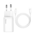 Baseus Super Si Quick Charger 1C 20W s káblom USB-C pre Lightning 1 m (biely)