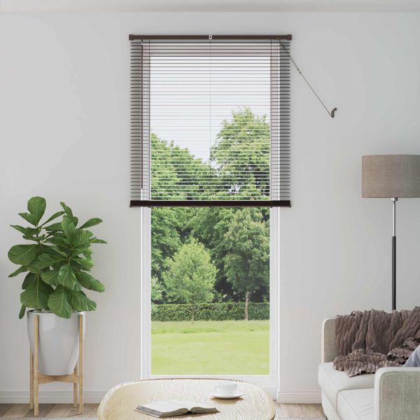 vidaXL Žalúzia Tmavohnedá s Vzorom 213 x 90 cm 25 mm PVC