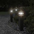 vidaXL Vonkajšia stojaca lampa so zásuvkou čierna 50 cm hliník