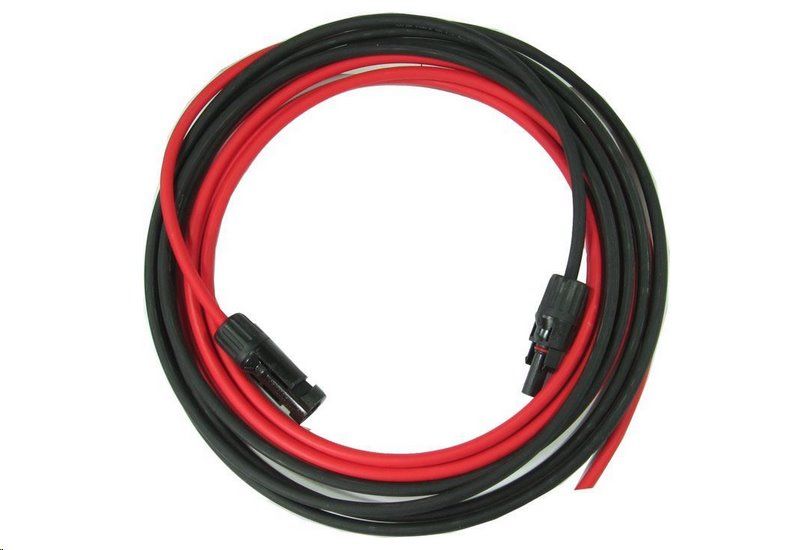 Solárny kábel H1Z2Z2-K, 6 mm2, červený + čierny s konektormi MC4, 3 m