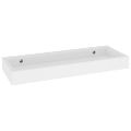 vidaXL Terasové nástenné police 4 ks biele 40x15x4 cm MDF