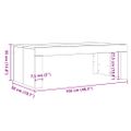 vidaXL Konferenčný stolík Čierny dub 102 x 50 x 35 cm Kompozitné drevo