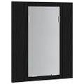 vidaXL LED kúpeľňová zrkadlová skrinka, čierny dub 40x12x45 cm