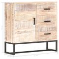 vidaXL Komoda biela 73x30x75 cm akáciový masív